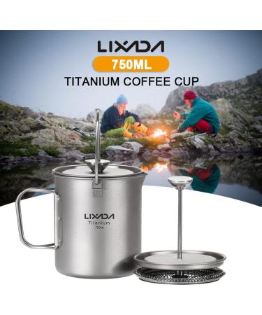 Lixada Titanium French Press Coffee Maker & Cookware Set with Folding Spoon - Buy Online on GoSupps.com