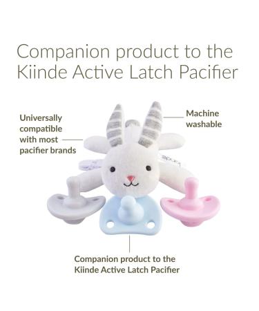 Kiinde Petra Pacifier Leash Clip Holder - Ultra Soft & Machine Washable - Universally Compatible - For Babies & Toddlers 0-24 Months - Bunny Design - Buy Online on GoSupps.com