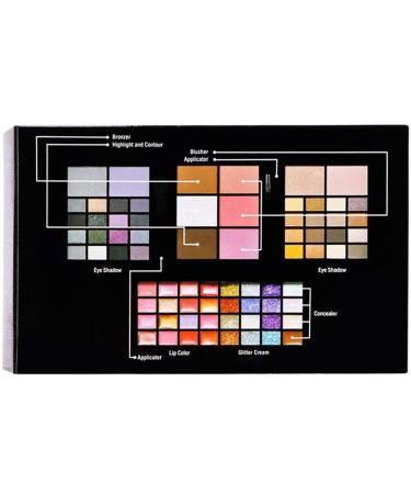 Pure VIE 74 Colors Makeup Kit - Professional Eye Shadow Concealer Rouge & Lip Gloss Palette for Personal & Professional Use - Buy Online on GoSupps.com