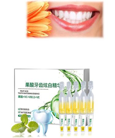 Tlopa ampoule toothpaste tlopa ampoule-essence toothpaste tlopa ampoule tooth serum fruit acid tooth whitening disposable dental removal of tartar and dental cover (1box)