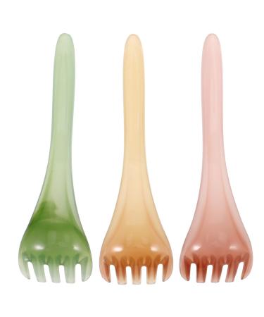 Beavorty Manual head massager 3 piece Harz Handkopf massager wide teeth head scratch portable massager for head hair spa