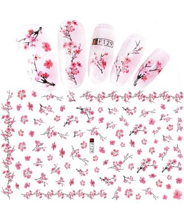 Colorful Cherry Blossom Nail Art Sticker Decals - 8 Sheets - Buy Online on GoSupps.com