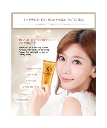BIOAQUA Horse Oil Hand Cream | Anti-Aging Miracle Skin Care Essence & Cleansing Foam | Natural Moisturizing 60g - International Shipping Available - Buy Online on GoSupps.com