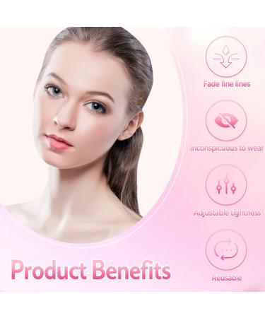 Instant Face Lift Tape with Adjustable V Line Strap - 2 PCS Reusable Facelift Bands for Invisible Lift and Wrinkle Reduction - Buy Online on GoSupps.com