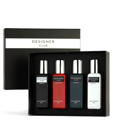 PERFUME LOU'NGE Designer Club Perfume Gift Set For Men- 4X20 Ml | Premium Long Lasting Perfume Gift Set For Men| Liquid Fresh Scent Eau De Parfum| Long Lasting Fragrance | Gifts For Men