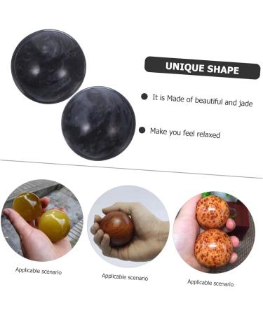 2 Pack Chinese Baoding Balls - Black Jade Stress Relief & Massage Balls for Healing & Exercise - Buy Online on GoSupps.com