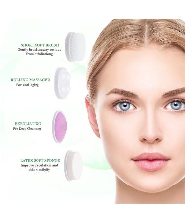 Waterproof 5-in-1 Face Scrubber & Cleansing Brush for Deep Cleaning, Exfoliating, and Blackhead Removal - Travel-Friendly Skin Care Tool - Buy Online on GoSupps.com