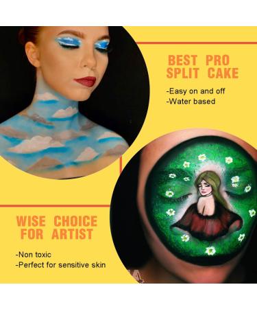 Buy Bowitzki 10g Split Cake Face Paint - Non-Toxic Rainbow Makeup for Kids & Adults - Professional Quality for Body Art - Buy Online on GoSupps.com