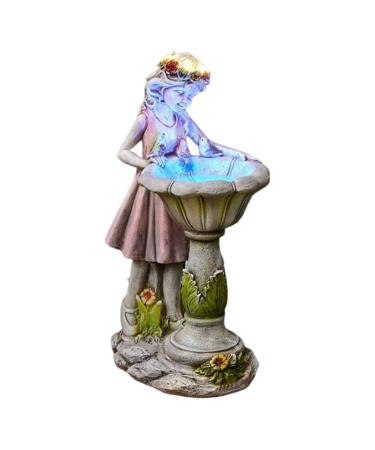 Solar Fairy Statue Solar Fairy Garden Ornaments Outdoor Solar Lights Fairy Figurine Resin Angel Garden Ornaments Solar Lights Fairy Figurine