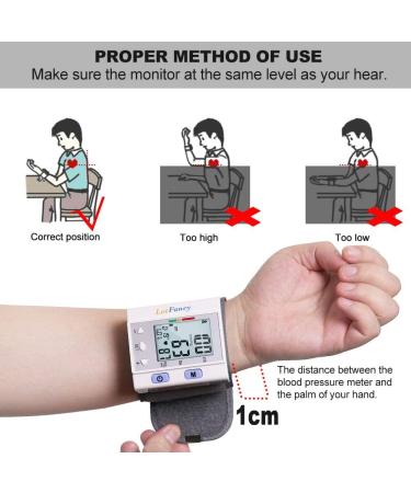 LotFancy Wrist Blood Pressure Monitor - Fully Automatic BP Cuff - 4 Users, 120 Memory - Large Screen Digital Home BP Machine - Buy Online on GoSupps.com