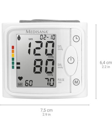 Medisana BW 320 Wrist Blood Pressure Monitor - Accurate Readings Large Display Memory Function & Arrhythmia Detection - International Shipping Available - Buy Online on GoSupps.com