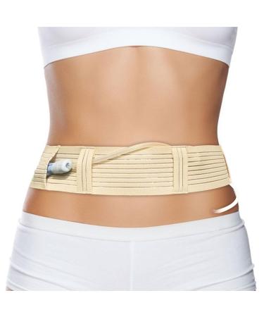Breathable Peritoneal Dialysis Blet for PD Catheter Port Dialysis Accessories Peg J Tube Catheter Belts Holder Feeding Tube Supplies for Stomach Women Men Adults (Nude Large(35"-49")) Large(35"-49") Nude