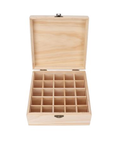 High quality storage case for essential oils made of pine wood (187 x 187 x 87 mm) high reliability safe structure free space for painting