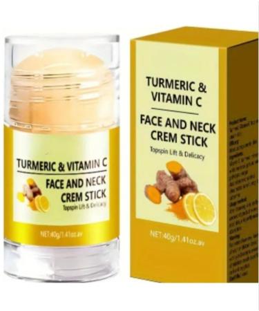 Turmeric & Vitamin C Face And Neck Cream Stick on the Go Deeply Moisturize And Rejuvenate Neck Skin (Face and Neck Stick)