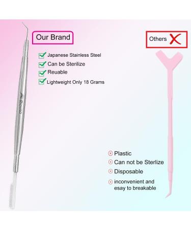 Rioxso 2 Pieces Lash Lift Tool Set - Professional Japanese Stainless Steel Kit for Lash Perm, Tint, and Separation - Buy Online on GoSupps.com