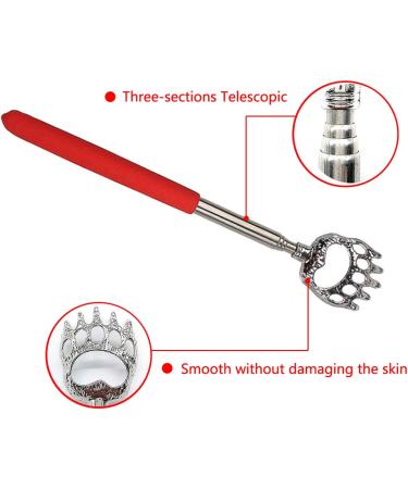 Yueser Telescopic Back Scratchers - 6 Pieces Stainless Steel Body Massage Tools (22cm to 58cm) - Rubberized Handle Random Color - Perfect for International Shipping - Buy Online on GoSupps.com