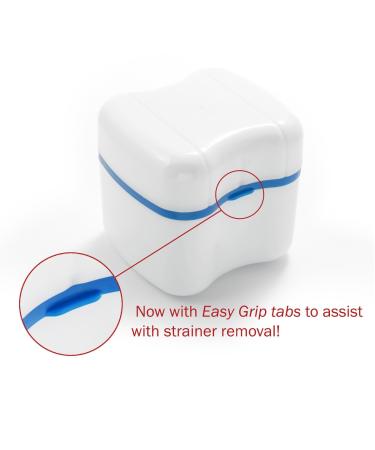 Dental Appliance Cleaning Case - Retainer-Denture Bath - Standard Size, Admiral Blue with Easy Grip - Buy Online on GoSupps.com