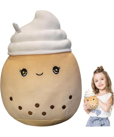 HEKARBAMILL Bubble Tea Plush 5.9x9.8 Inch Soft Skin-Friendly Boba Plush Milk Tea Cute Plush Pillow Stuffed Boba Pillow Gifts for Girls Toys Brown for Recreation - Buy Online on GoSupps.com