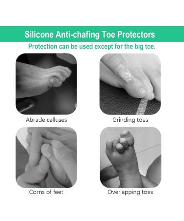 Silicone Anti-Friction Toe Protectors for Women - Small Pinky Toe Cushion Caps (10 Pcs) - Buy Online on GoSupps.com