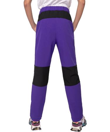 Seaur Kinder Softshellhose - Warm Windproof Hiking Pants for Boys & Girls Winter Thermo Trekking Pants (115-175 cm) - Dunkles Lila - Buy Online on GoSupps.com