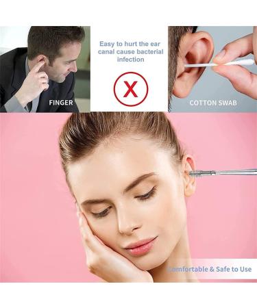 Professional 6-Piece Ear Cleaning Kit with Ear Pick & Earwax Removal Tools in Purple PU Leather Bag - Buy Online on GoSupps.com