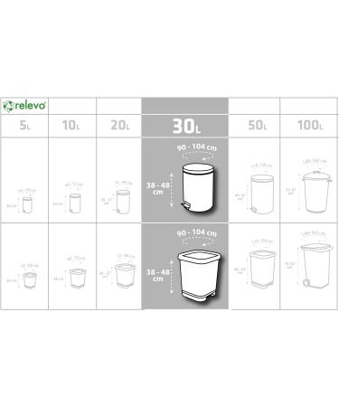 Relevo 120 Pack 30L Eco-Friendly Drawstring Garbage Bags - 100% Recycled Green Waste Disposal - Buy Online on GoSupps.com