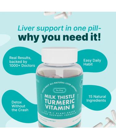 The Plug Liver Cleanse Detox & Repair Milk Thistle (Silymarin) Turmeric Dandelion Root & Vitamin B Herbal Capsules for Liver Digestive & Immune Support Non-GMO Gluten-Free Kosher 60 Capsules - Buy Online on GoSupps.com
