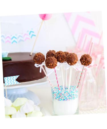 Mikinona 50pcs Marshmallow Stick Chocolate Candy Lollipops Candy Bars Lollipop Sticks Lollipop Packing Sticks Marshmallow Holder Sticks Manual Stirring Rod Chocolate Stick Dedicated Paper - Buy Online on GoSupps.com