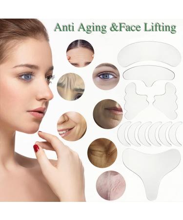 Set of 11 Anti-Wrinkle Patches for Face and Chest - Forehead, Eyes, Neck | Silicone Pads for Wrinkle Removal and Anti-Aging Treatment - Buy Online on GoSupps.com