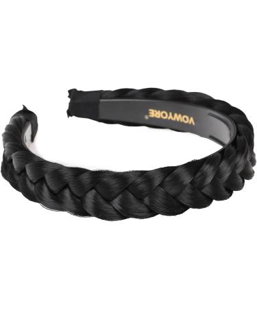 vowyore Headband Synthetic Hair Plaited Headband Braid Braided With Teeth Hair Band Accessories for Women Girl Width 1.18 Inch - Buy Online on GoSupps.com