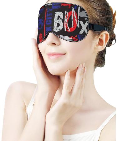 New York Style Grunge Geometric Sleep Mask Eye Cover for Sleeping Blindfold with Adjustable Strap Blocks Light Night Travel Nap for Men Women - Buy Online on GoSupps.com