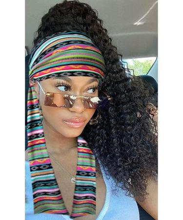 GDcome Black Tie Headbands Elastic Head Tie Edge Wrap Wide Bohemian Headband Edge Laying Scarf for Wigs Grip Band Headband for Makeup Facial Sport Yoga ( 1 piece) (F) (boho 4) - Buy Online on GoSupps.com