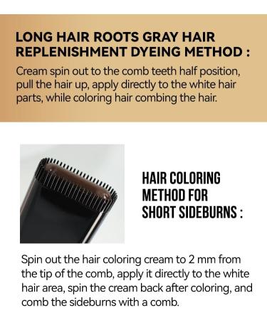 G n rique Temporary Hair Color 3 Colors Long-Lasting Dye Brush 20g (coffee 20) - Buy Online on GoSupps.com