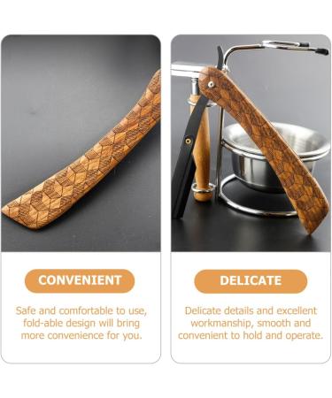 Doitool Professional Portable Razor | Rustproof Steel & Wooden Handle - Ideal for Men s Shaving & Hairdressing - Buy Online on GoSupps.com