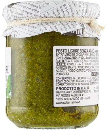  Italian Gourmet E.R. Ascheri 1960 Ligurian Pesto Without Garlic with Genoese Basil Set of 6 Pesto Sauces without Garlic with Genoese Basil 180 g + Italian Gourmet Tomato Pulp Box 400 g - Buy Online on GoSupps.com