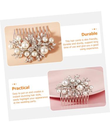 MAGICLULU Bridal Comb Bridesmaid Hair Accessories Bridal Headpiece Diamond Hair Accessories Crystal Side Comb Bride Headpieces for Wedding Metal Hair Clip Tiara Dress The Photo Rhinestone - Buy Online on GoSupps.com