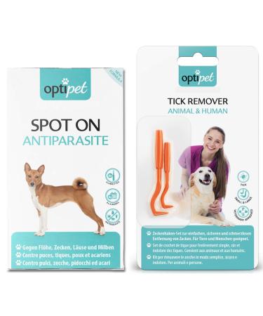 Optipet Spot On 6x1.5ml pipettes for dogs + tick tweezers 1x as a set