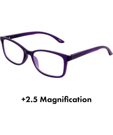Shop Birdz Eyewear BPA Free Readers | Non-Carcinogenic Purple Frame Reading Glasses 2.5x Magnification - International Shipping Available - Buy Online on GoSupps.com