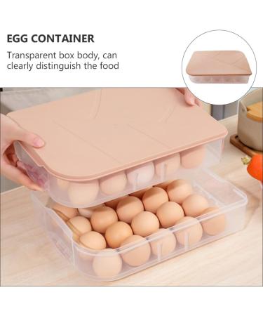 Healeved 3pcs Refrigerator Fridge Home Food Crisper Storage Trays Green Egg Blue Pink Stackable re-usable Assorted Color 30x21.3x6cm - Buy Online on GoSupps.com