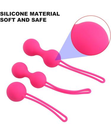 3 Pcs Kegel Training Balls Silicone Kegel Balls Female Pelvic Floor Muscle Trainer Muscle Contraction Trainer for Postpartum Repair Bladder Control Muscle Tightening - Buy Online on GoSupps.com