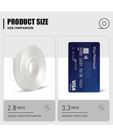 Maxwel Manufacturing Double Sided Tape Heavy Duty - 1/2 in 10 Ft Acrylic Sticky Mounting Tape Clear Removable Strong Two Sided Adhesive for Sign/Photo/Poster/Picture Mount(Pack of 1 Roll) 1/2 - Buy Online on GoSupps.com