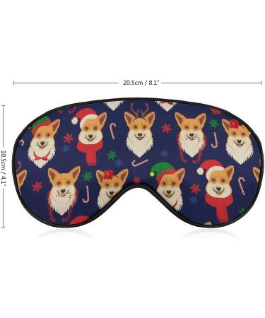 Christmas Corgis Sleep Mask - Adjustable Eye Cover for Sleeping, Blocking Light - Men & Women - Buy Online on GoSupps.com