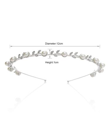 Silver Pearl Flower Girl Headpiece for Wedding & Birthday Party - SWEETV Princess Hair Accessory - Buy Online on GoSupps.com
