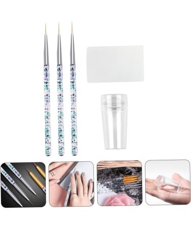 Mikinona 1 Set Nail Brush Seal Manicure Painting Pen French Tip Nail Tool Stamper Nail Paint Brush Manicure Painting Nail Art Gel Nail Art Supply Drawing Tool Silica Gel Acrylic - Buy Online on GoSupps.com