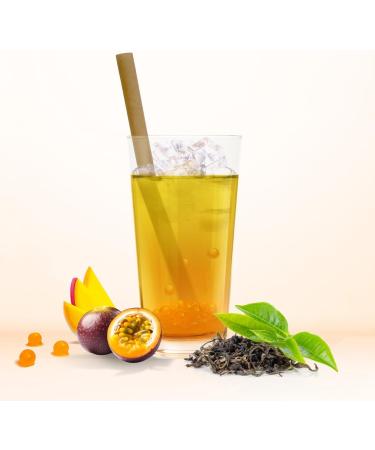 MANGO BUBBLE TEA KIT - MADE IN FRANCE - 6 BUBBLE TEAS - Sugarcane straws included - Vegan and gluten-free - Buy Online on GoSupps.com