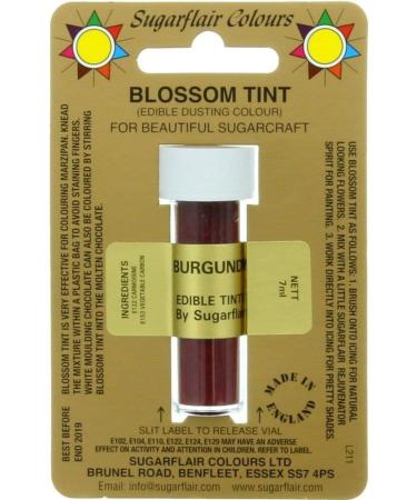Sugarcraft Sugarflair Colour Blossom Tint Powder Dust Burgundy 7ml
