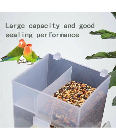Roysmart Transparent Bird Feed Dispenser | Ideal Food Container for Budgies Canaries Nymphics & Finches - Buy Online on GoSupps.com