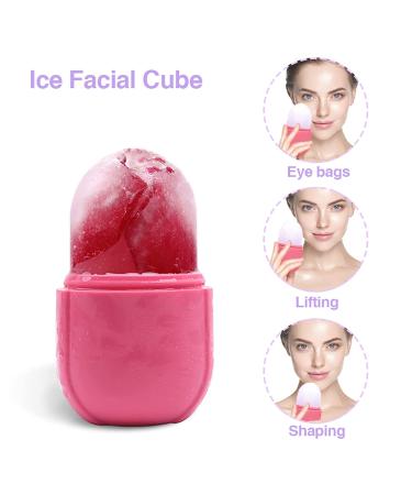 Silicone Ice Roller for Face and Eye - Puffiness Relief, Fine Lines Reduction, Acne Treatment - Beauty Gift for Women - Pink - Buy Online on GoSupps.com