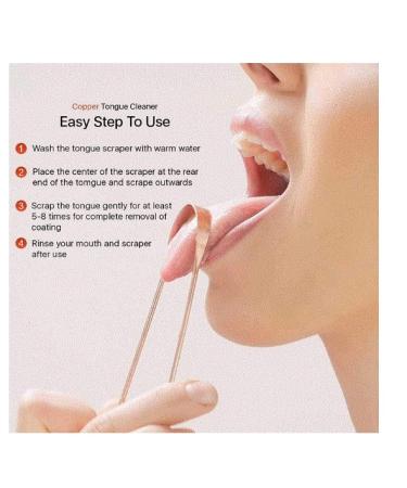 Premium Copper Tongue Scraper Set of 6 for Bad Breath - Easy-to-Use Metal Tongue Cleaners for Adults | Oral Care & Hygiene Solutions - Buy Online on GoSupps.com