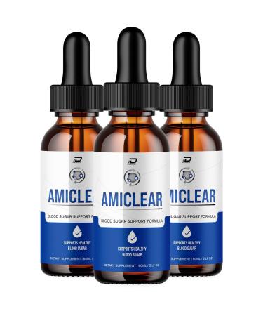 Indelo Amiclear Drops Healthy Formula - Dietary Supplement Drops - Extra Strength Amiclear Liquid Drops Grape Seed Amiclear Drops Reviews (3 Pack - 180 ML)